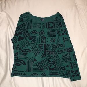 I🖤H81 by Forever21 sweater with tribal pattern